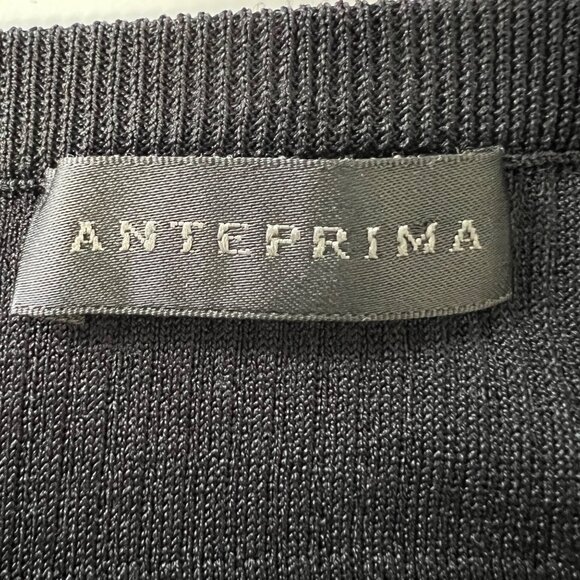 Anteprima Womens Black Knit Skirt Knee Length Stretch Pull On size 40 Medium - Picture 5 of 7